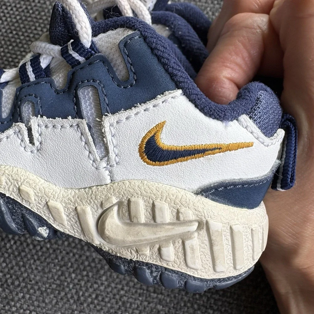 Vintage 1998 Nike Air Windtrailia Baby Toddler Shoes 2C Navy White 850104-141